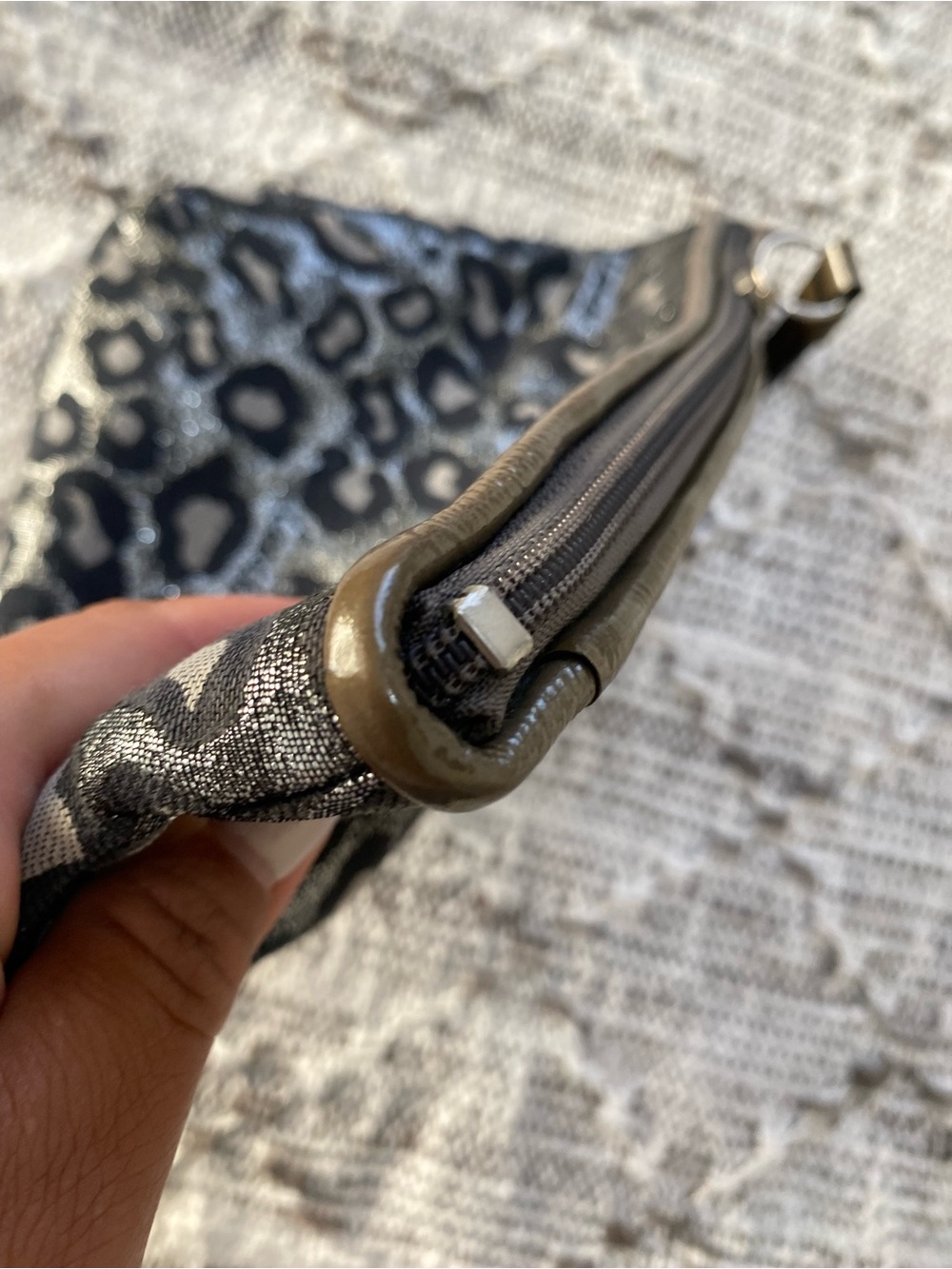 Coach Ocelot Metallic Leopard Print Makeup Bag - Picture 8 of 9